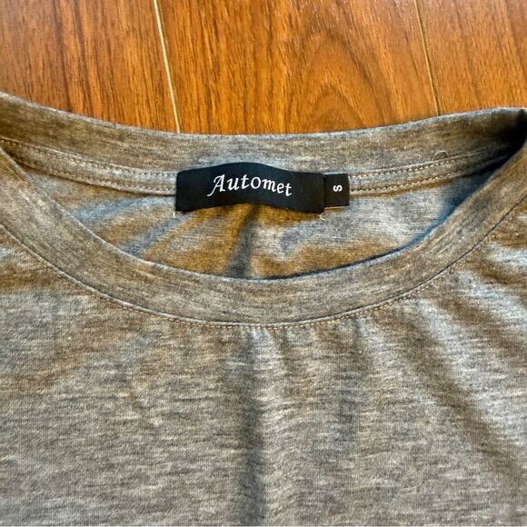 Automat Gray Cap Sleeve Crew Neck Muscle Tee Women’s Size Small - Picture 4 of 5